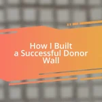 How I Built a Successful Donor Wall