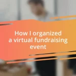 How I organized a virtual fundraising event