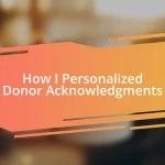 How I Personalized Donor Acknowledgments