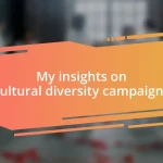 My insights on cultural diversity campaigns